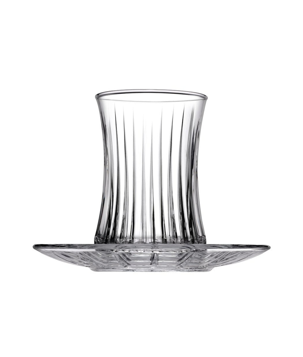 Pasabahce Elysia Tea Glass & Saucer Set 6 pieces, 170ml ETTC