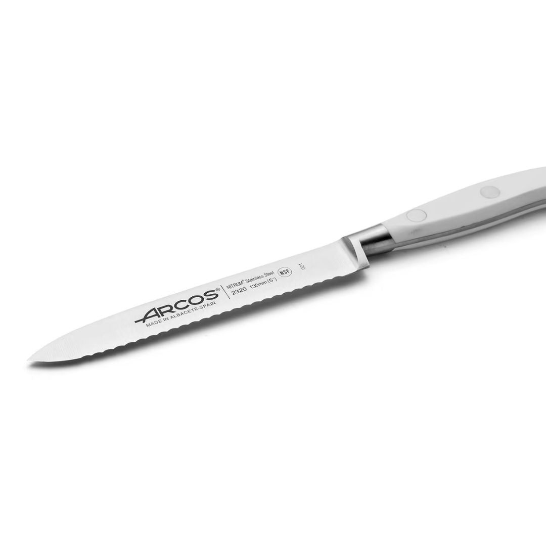 Arcos Riviera Serrated Tomato Knife - White, 23.2cm – ETTC