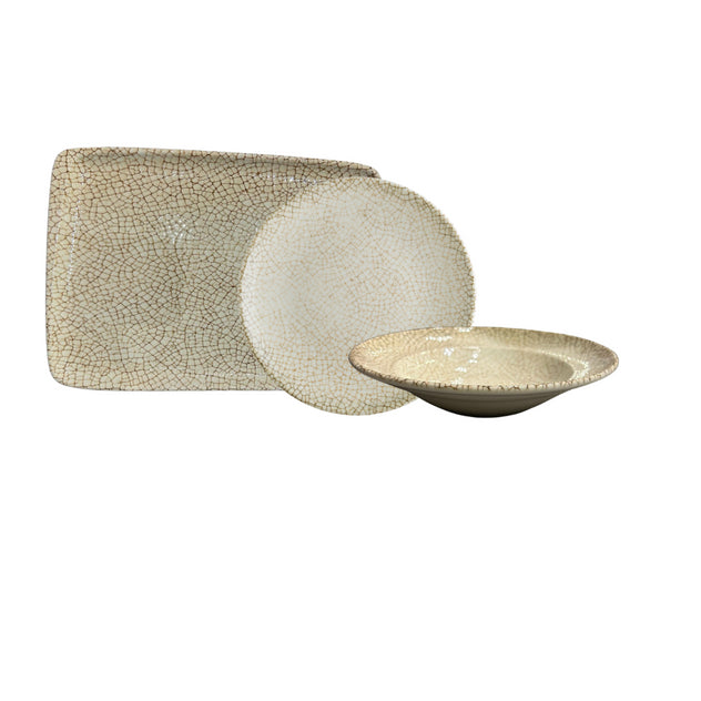 Bonna Mito Beige Dinner Set - 13 Pieces for 6 People 