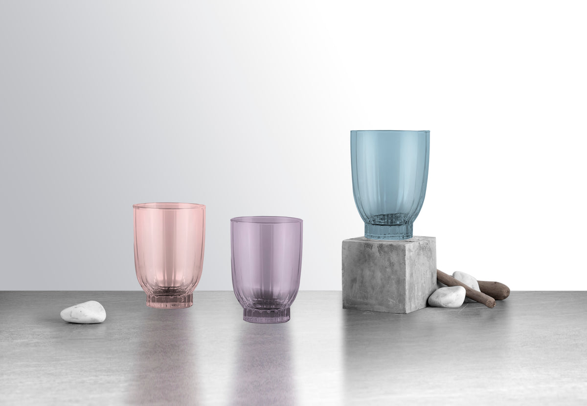 Wave Double Old Fashioned Tumblers Set Of 2 - Silver | Riverbend Home